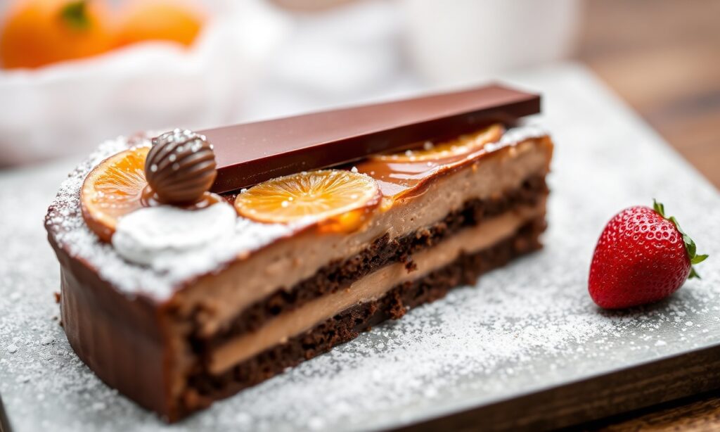 Delicious Sachertorte: Vienna's iconic chocolate apricot cake, a rich, layered delight.