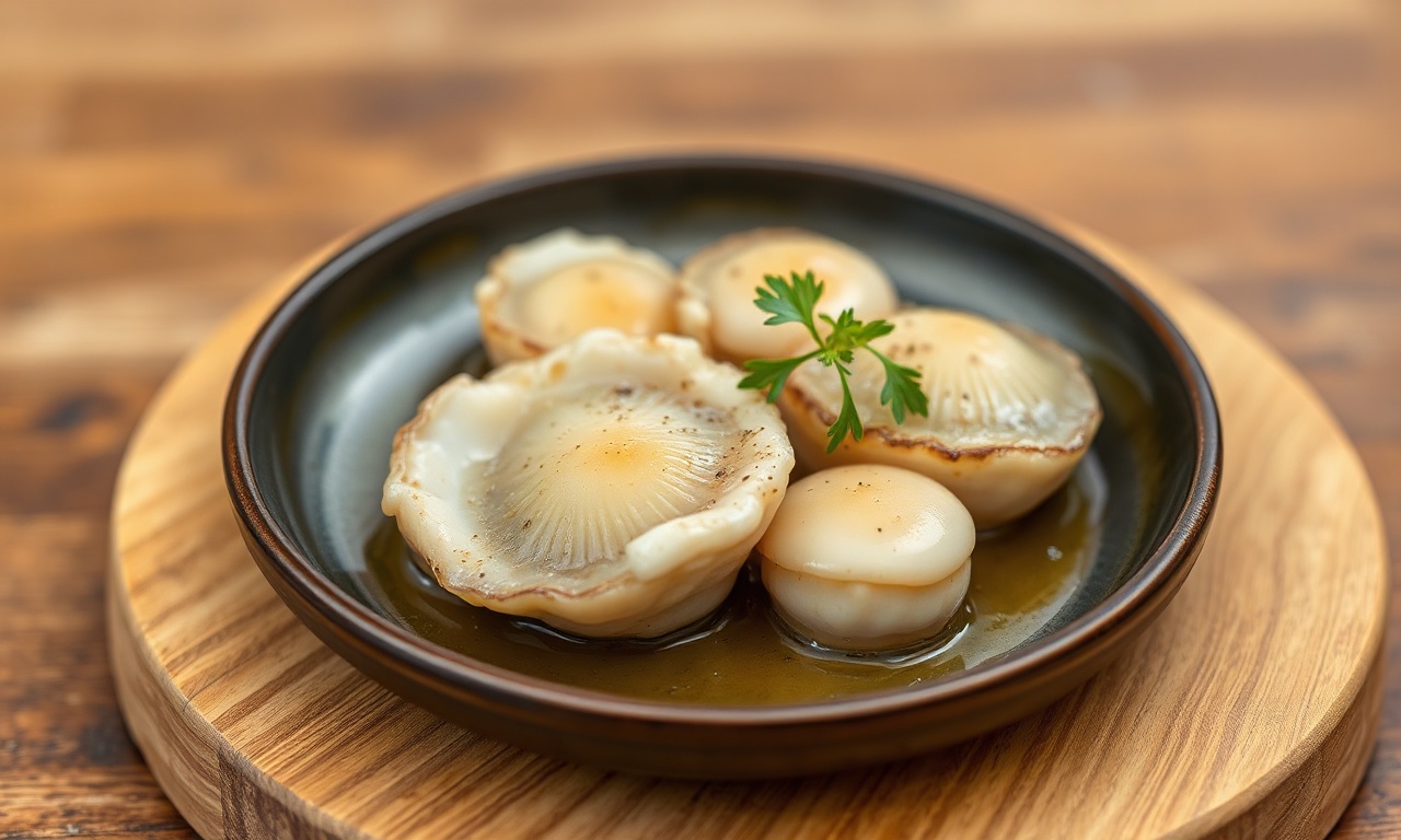 Perfect buttery King Oyster mushroom scallops, pan-seared.
