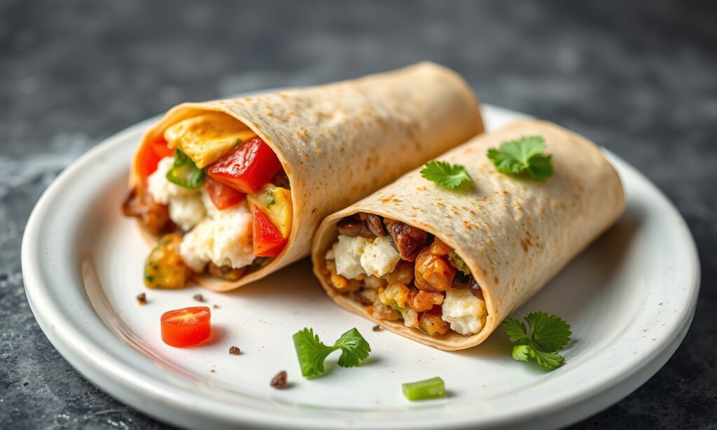 Delicious low-carb breakfast burrito inspiration for energy.