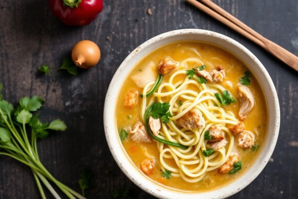 Irresistible chicken zucchini noodle soup, healthy and delicious.