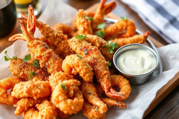Crispy seafood platter with spicy aioli recipe and serving suggestion.