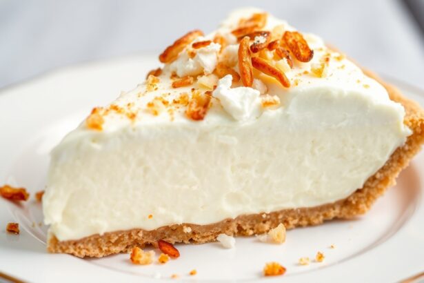 Decadent coconut cream pie with a crispy toasted topping.