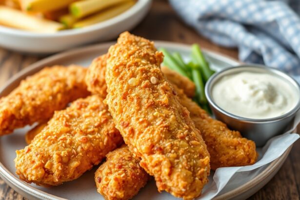 Perfect crispy air fryer chicken tenders recipe.