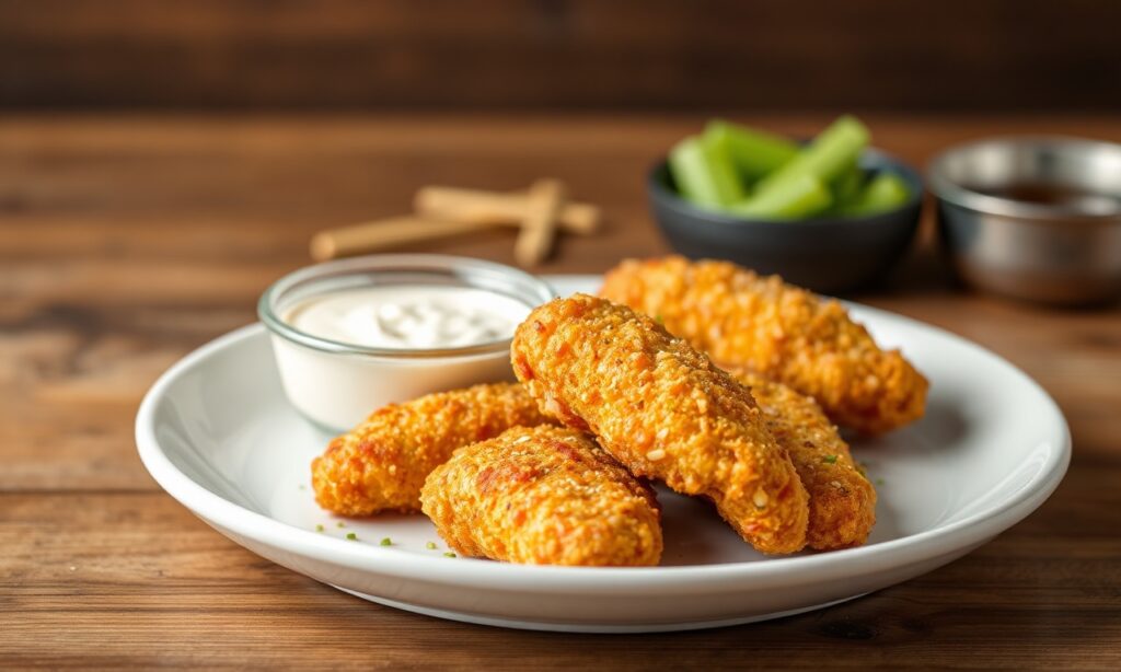 Perfect Crispy air fryer chicken tenders with golden crunch.