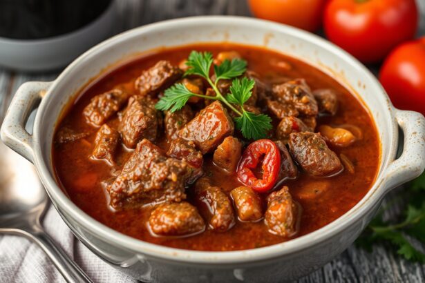 Savor bold beef and paprika stew flavors.