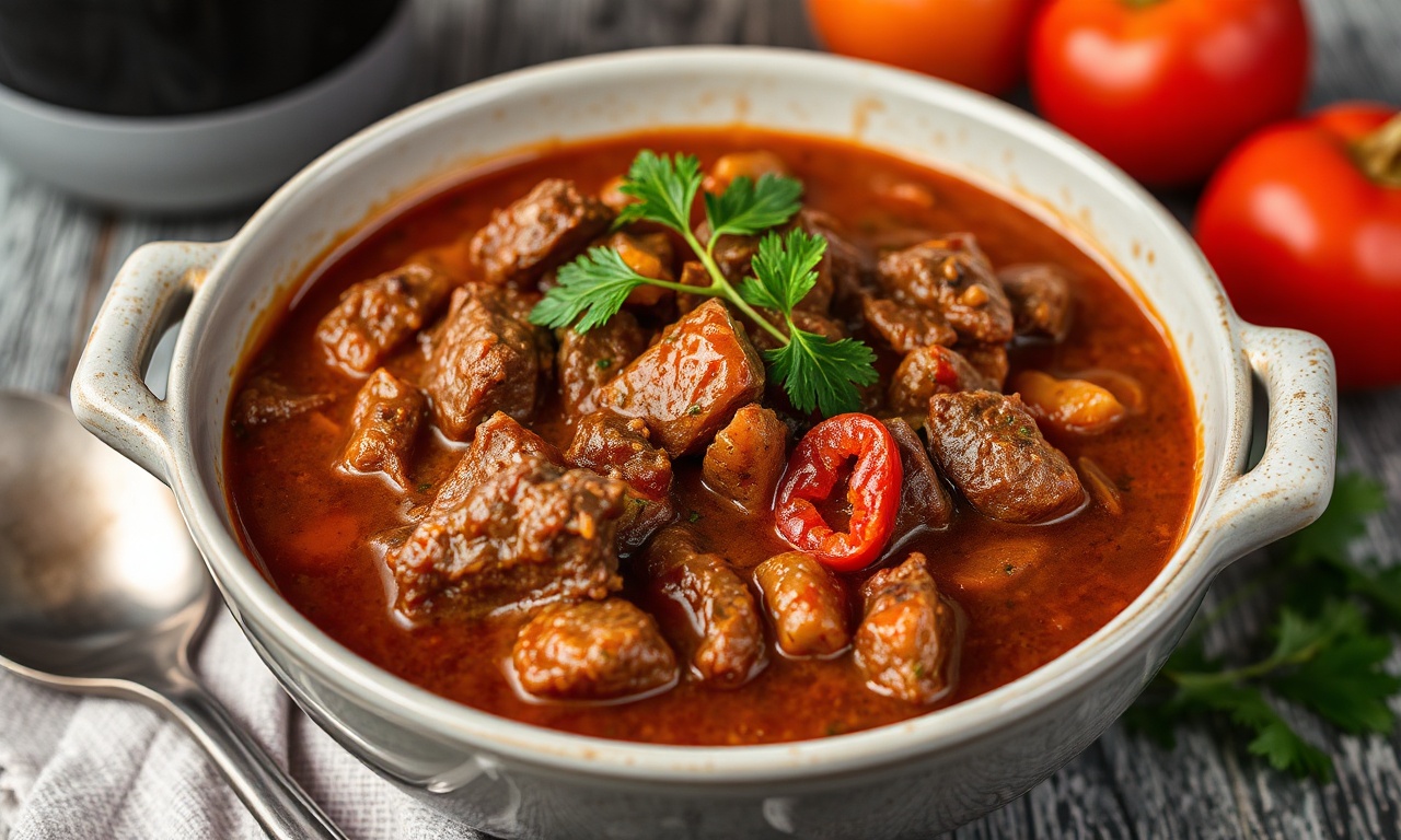 Savor bold beef and paprika stew flavors.