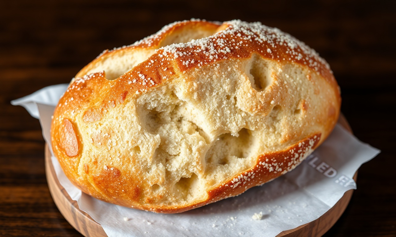 Crispy gluten-free French baguette, perfect texture and taste.