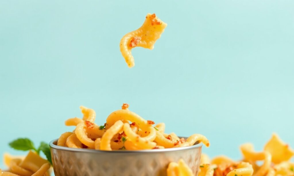 Crunchy air fryer pasta chips: a guilt-free, healthy snack hack.