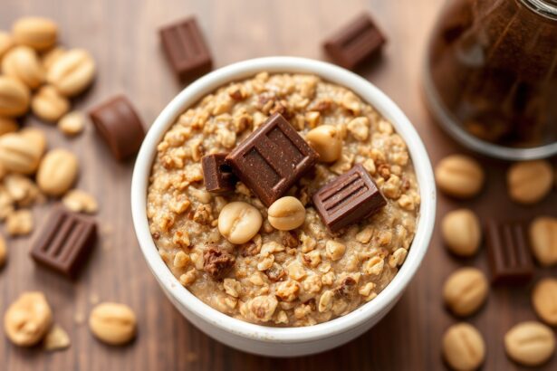 Delicious Chocolate Peanut Butter Oatmeal Cups, nutty treat.