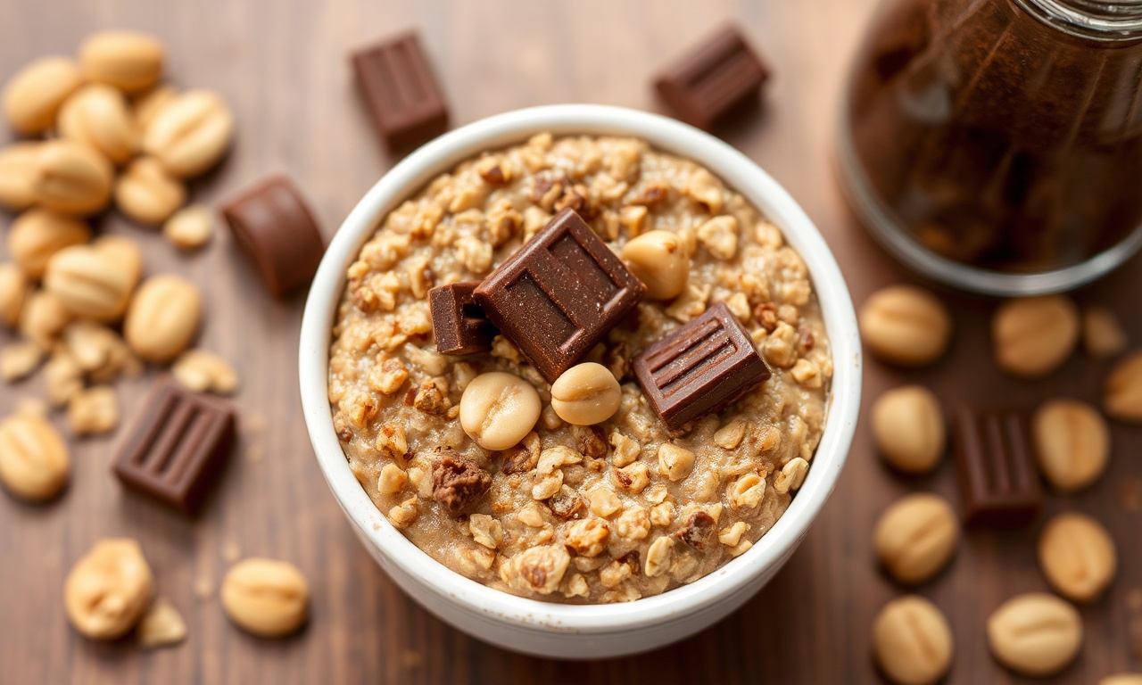 Delicious Chocolate Peanut Butter Oatmeal Cups, nutty treat.
