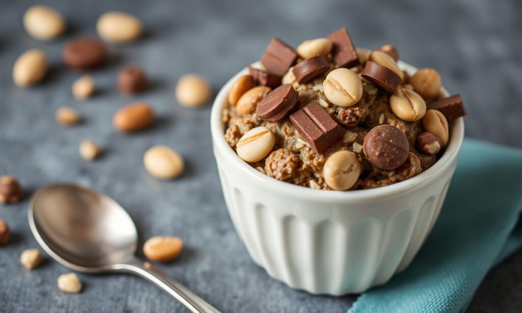 Delicious chocolate peanut butter oatmeal cups for ultimate comfort.