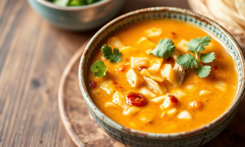 Lightened chicken tortilla soup delight, bright and healthy comfort.