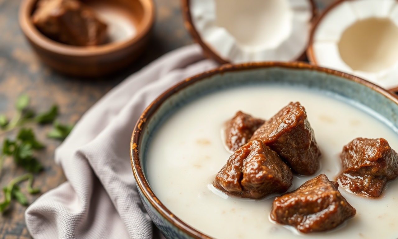 Sumptuous braised beef in creamy coconut milk.