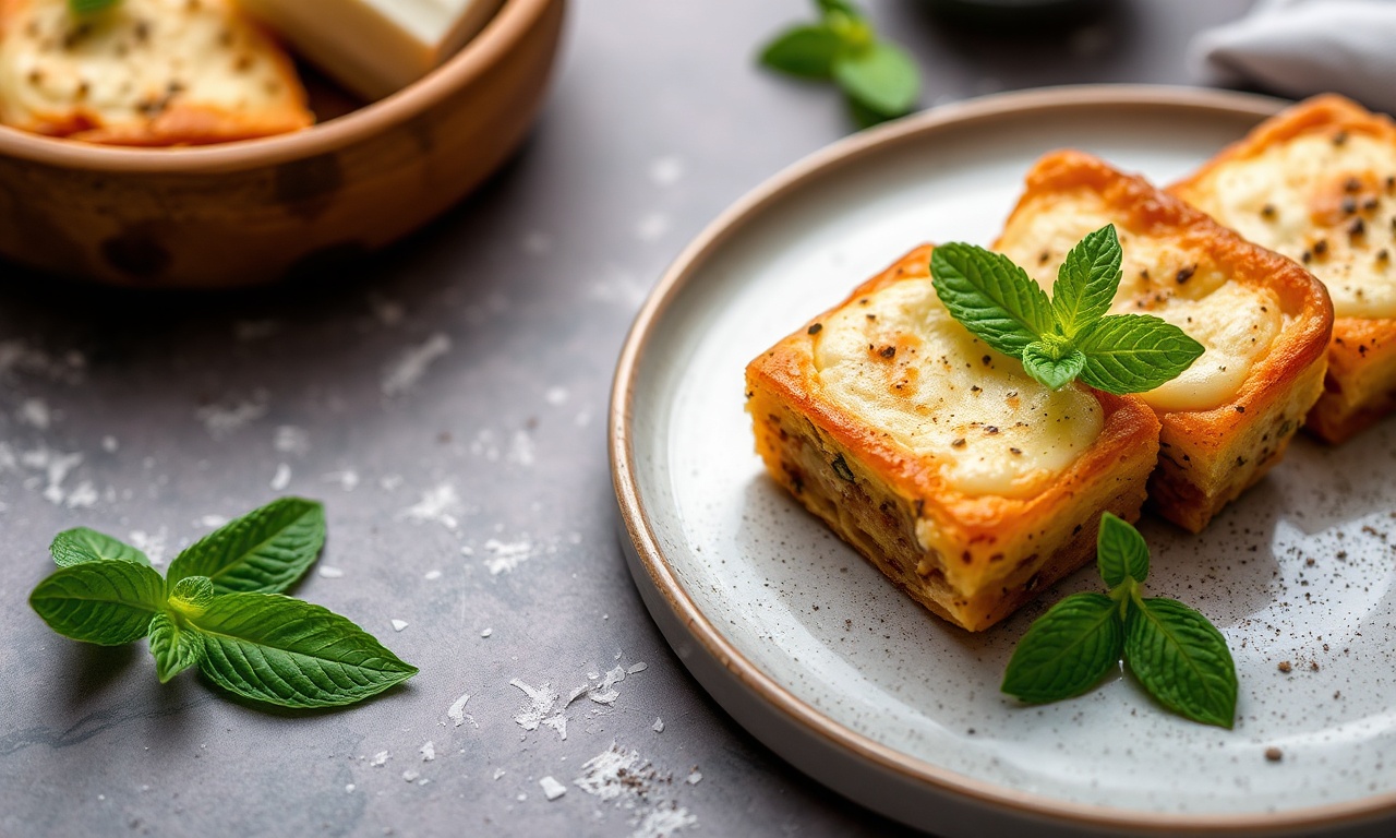 Savory cheese and mint pastries: a delicious, flavorful treat.