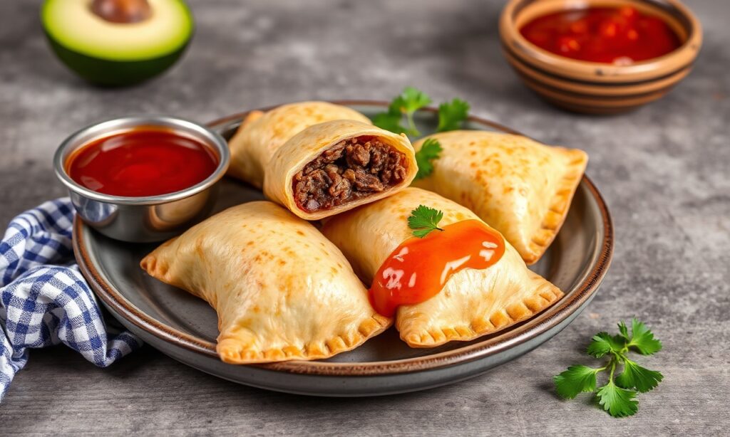 Irresistible savory beef empanadas: a flavorful, exciting delight.