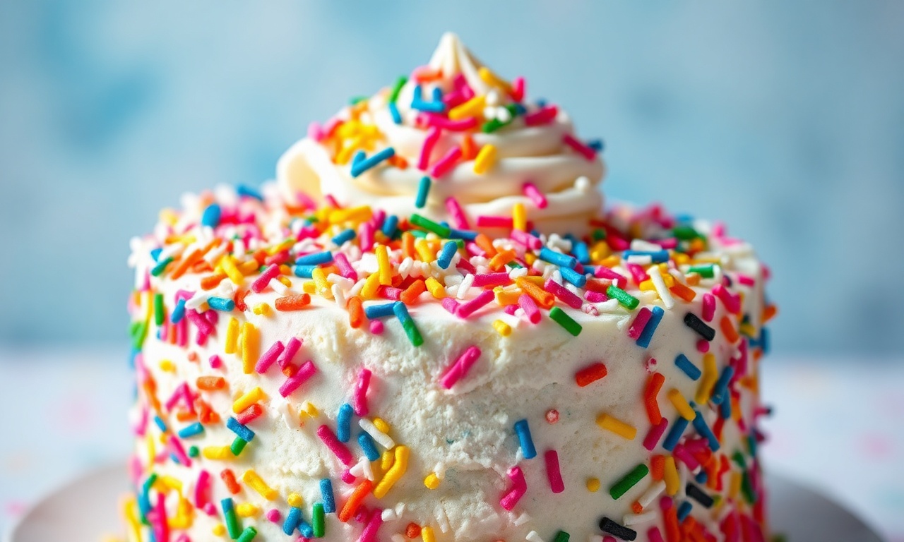Magic Funfetti ice cream cake: a sweet celebration of joy.