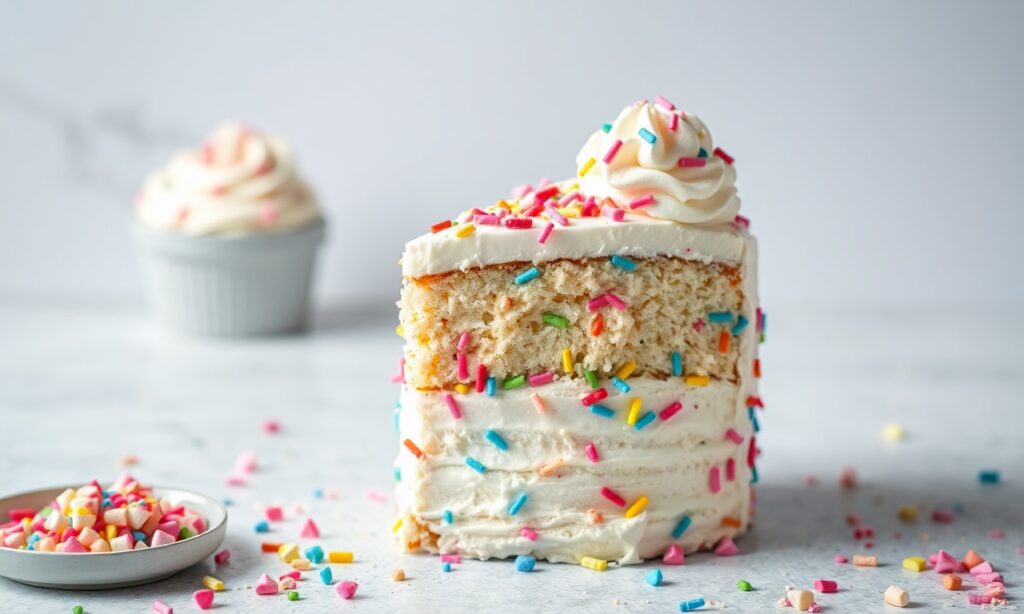 Magic Funfetti ice cream cake, a celebration of sweet joy.