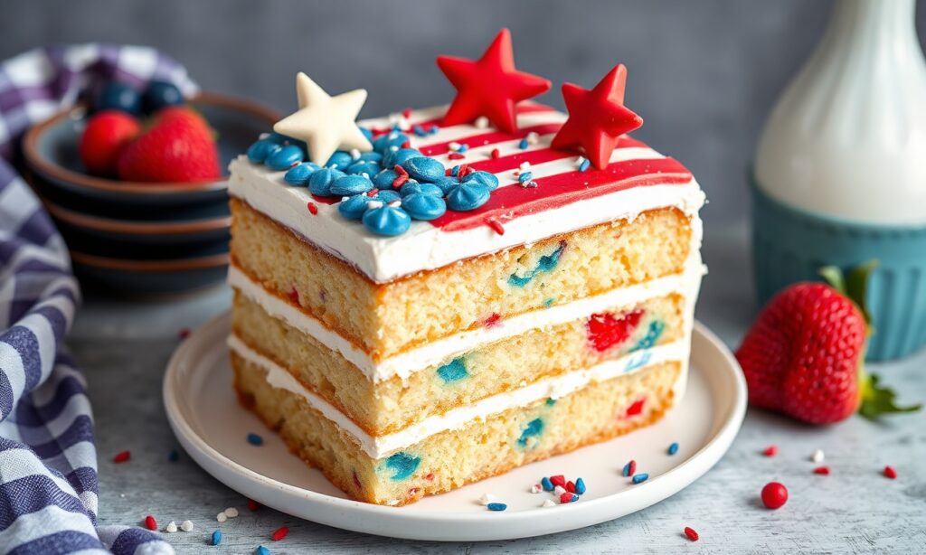 Fourth July — Fourth of July flag cake recipe: star-spangled sweetness.