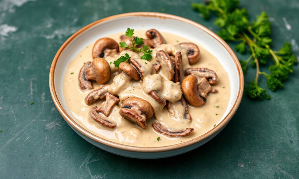 Rich creamy keto beef mushroom stroganoff recipe indulgence