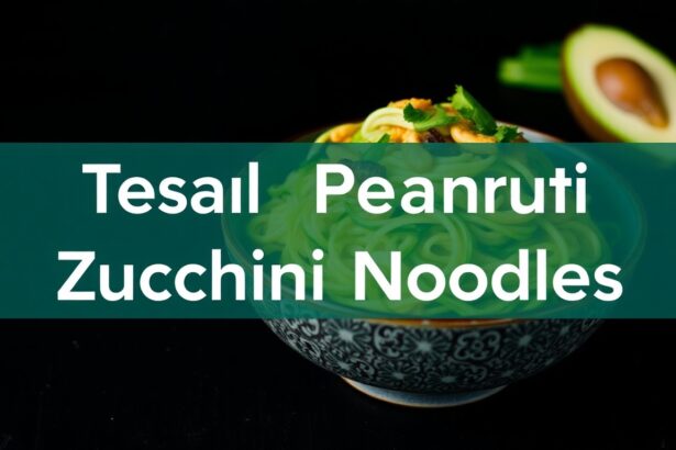 Zesty gluten-free Thai peanut zucchini noodles recipe, healthy and flavorful.