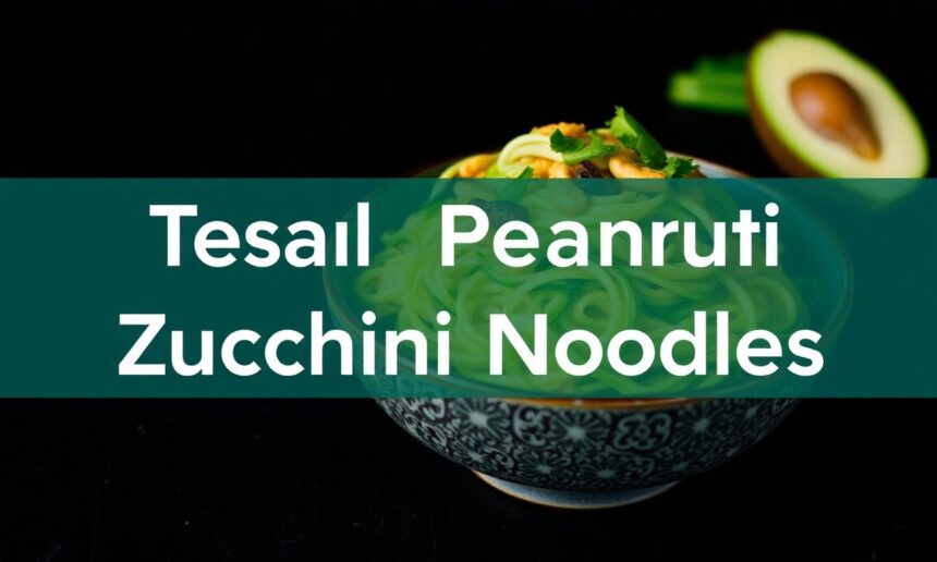 Zesty gluten-free Thai peanut zucchini noodles recipe, healthy and flavorful.