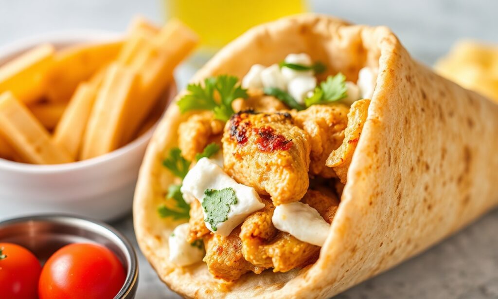 Authentic Greek Chicken gyros recipe, bursting with Mediterranean flavors.