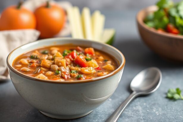 Wholesome delicious lentil and veggie stew, a hearty meal.