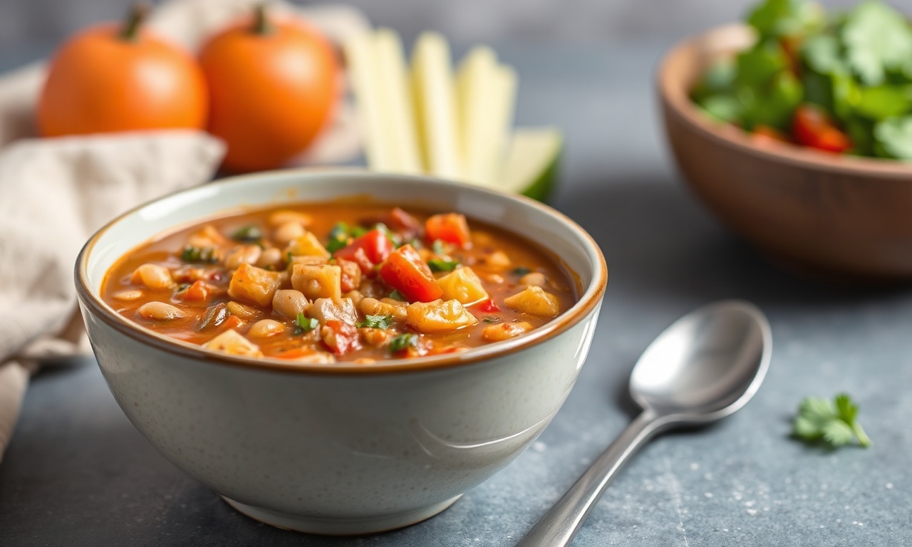 Wholesome delicious lentil and veggie stew, a hearty meal.