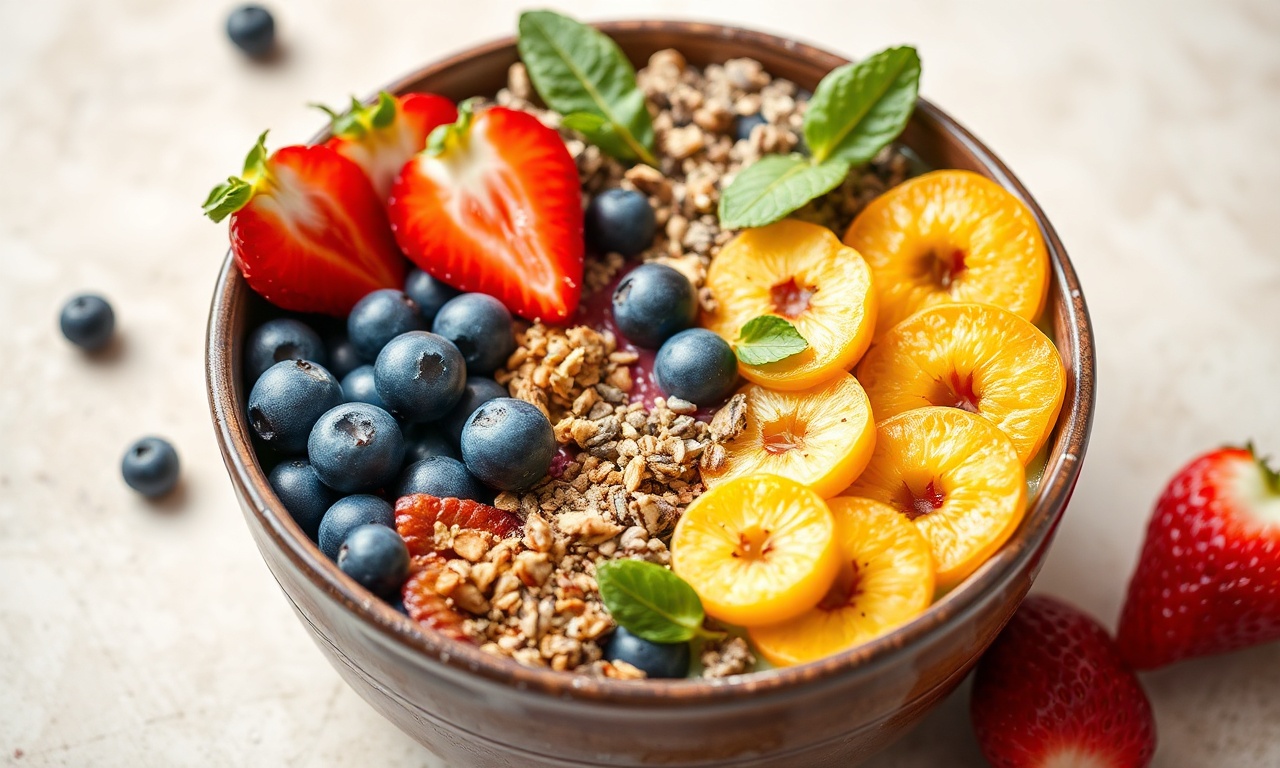 Crafting vibrant smoothie bowls: bright, healthy, and nourishing.