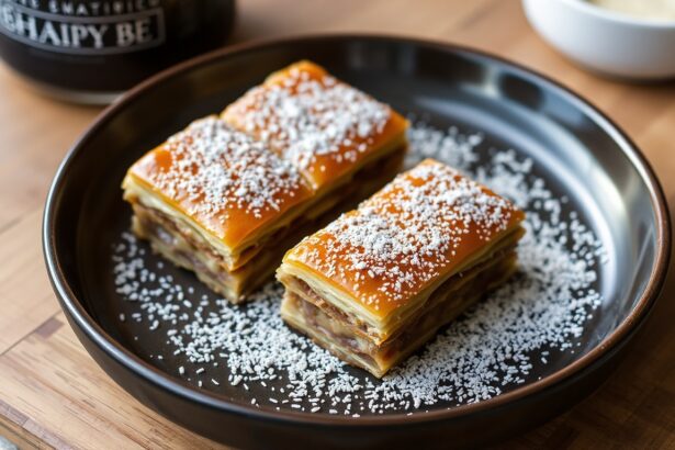 Savory baklava: spiced lamb and feta fusion delight.