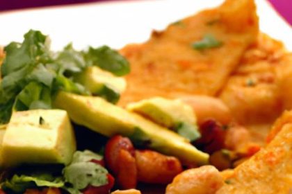 Crispy Puffy Fried Tortillas with Savory Beans & Chicken
