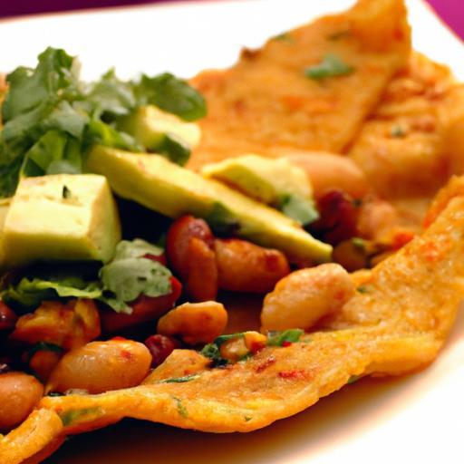 Crispy Puffy Fried Tortillas with Savory Beans & Chicken