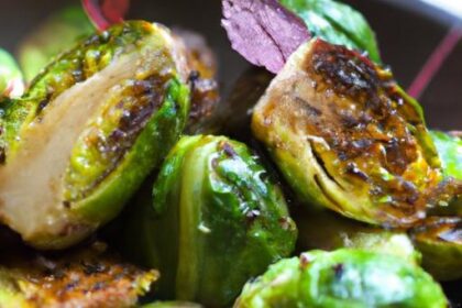 Crispy Smashed Brussels Sprouts with Tangy Balsamic Drizzle