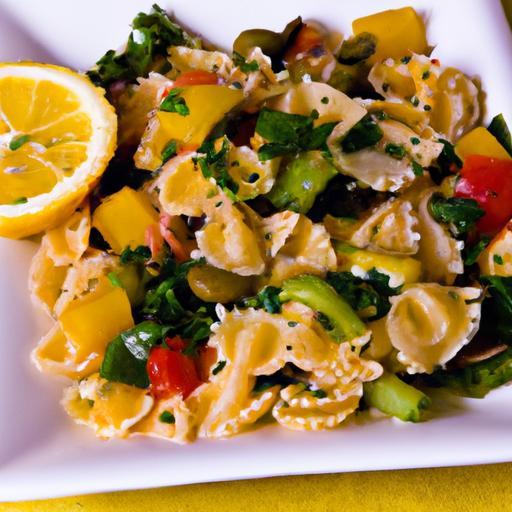 Bright Mediterranean Pasta Salad with Zesty Lemon-Herb Vinaigrette