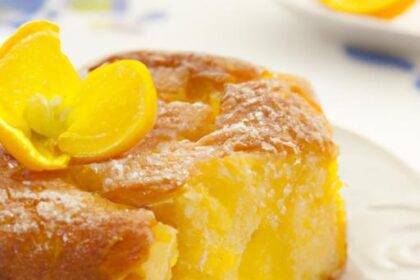 Golden Semolina Cake Drenched in Orange Blossom Syrup