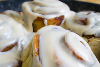 Fluffy Vegan Cinnamon Rolls Drizzled with Creamy Cashew Icing