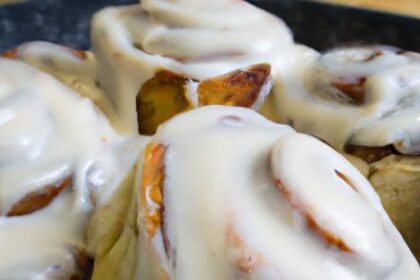Fluffy Vegan Cinnamon Rolls Drizzled with Creamy Cashew Icing