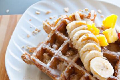 Fluffy Gluten-Free Oat Waffles with Sweet Banana Bliss