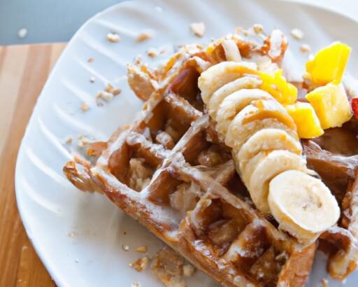 Fluffy Gluten-Free Oat Waffles with Sweet Banana Bliss