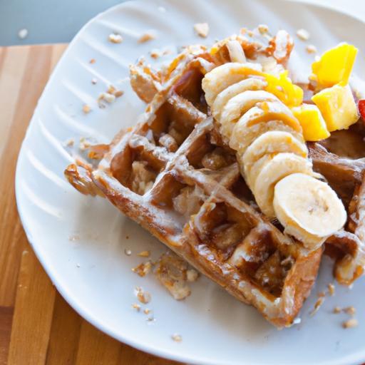 Fluffy Gluten-Free Oat Waffles with Sweet Banana Bliss