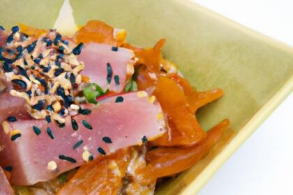 Fiery Ahi Tuna Poke Bowl: Brown Rice Delight Unveiled