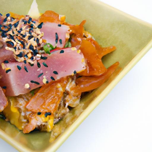 Fiery Ahi Tuna Poke Bowl: Brown Rice Delight Unveiled