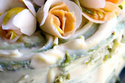 Timeless Pistachio Cake Blossoms with Cream Cheese Frosting