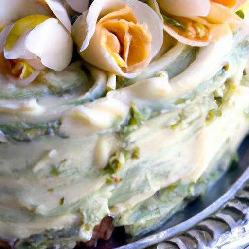 Timeless Pistachio Cake Blossoms with Cream Cheese Frosting