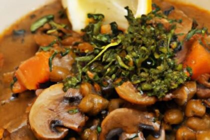 Savor the Comfort: Hearty Lentil and Wild Mushroom Stew