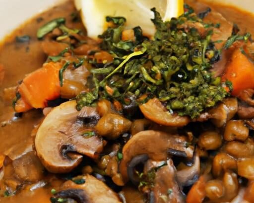 Savor the Comfort: Hearty Lentil and Wild Mushroom Stew