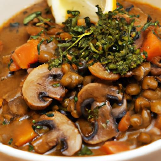 Savor the Comfort: Hearty Lentil and Wild Mushroom Stew