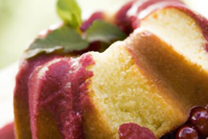 Heavenly Angel Food Cake Topped with Fresh Berry Compote