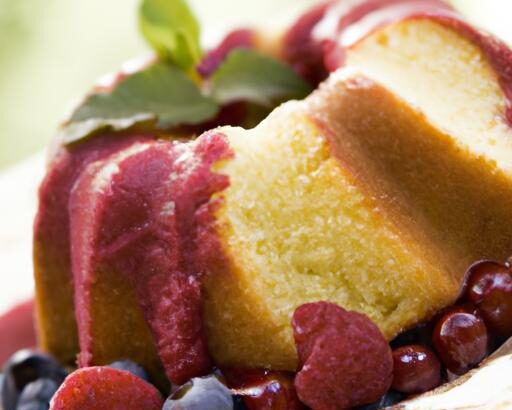 Heavenly Angel Food Cake Topped with Fresh Berry Compote
