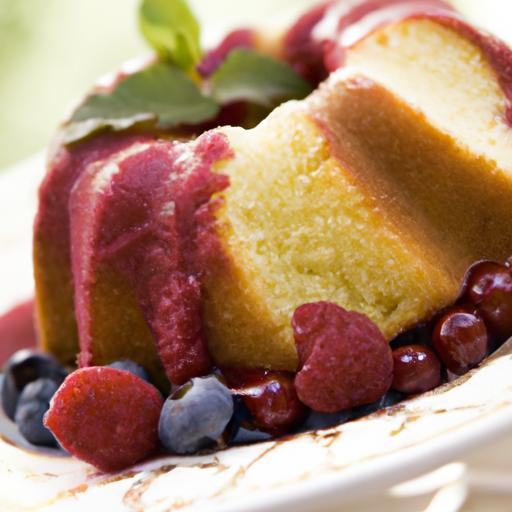 Heavenly Angel Food Cake Topped with Fresh Berry Compote